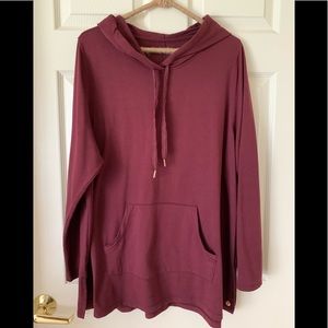 Lane Bryant burgundy lightweight hoodie